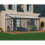 CANOPIA San Remo Alu grau Polycarbonat 3 mm / Dach HKP 8 mm 16,38 m2