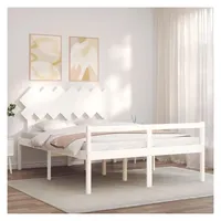 vidaXL Seniorenbett 140 x 200 cm Weiß