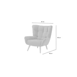 Soho Polstersessel Jolyn ¦ grau ¦ Maße (cm): B: 87 H: 100 T: 86.0