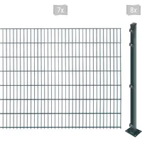 Arvotec Doppelstabmattenzaun ARVOTEC "EASY 143 zum Aufschrauben", grau (anthrazit), H:143cm, Stahl, Kunststoff, Zaunelemente, Zaunhöhe 143 cm, Zaunlänge 2 - 60 m