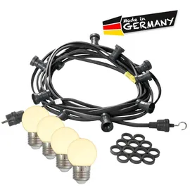 satisfire Illu-/Partylichterkette LED 30 m Schwarz Warmweiß