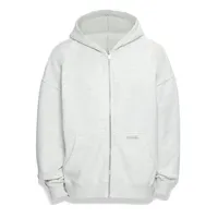 Bazix republiq Super Heavy Rib Zip Hoodie in Beige,