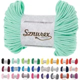 Makramee Garn 5mm x 100m Baumwollschnur Perfekt für DIY, Garn für Makramee-Schnur über 50 Farben Oeko-TEX Zertifiziert - Baumwollkordel, Baumwollgarn mit Polyesterkern