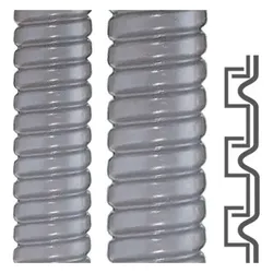 1m Flexa 2011111022 Metallschutzschlauch, S-Profil, Stahl verzinkt, PVC-Mantel, ...