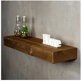 levandeo Wandregal 80 x 20 cm Nussbaum