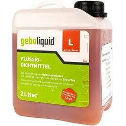 GEBO Flüssigdichtmittel, für Heizungsanlagen mit einem Wasserverlust bis 500L pro Tag, 2L