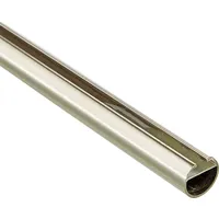 GARDINIA Gardinenstange mit Innenlauf Chicago 20 mm edelstahl-optik 160 cm