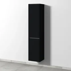 Sanipa Hochschrank „Twiga“ 375 × 1713 × 350 mm in Schwarz (matt), Anschlag links, ohne Beleuchtung