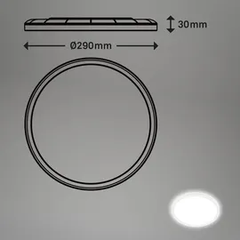 Briloner LED Deckenlampe Bewegungsmelder Ip44 LED Badlampe Badezimmerleuchte Flach