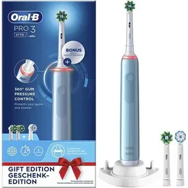 Oral-B Pro 3 3770 Cross Action blau + 2. Handstück weiß