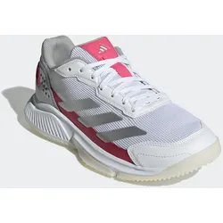 Tennisschuh ADIDAS PERFORMANCE, Gr. 41, bunt (cloud weiß, silber metallic, lucid pink), Textil, Synthetik, sportlich, Schuhe