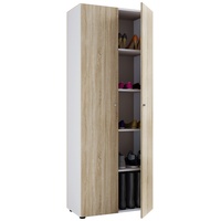 VCM Schuhschrank Vandol I (BHT 71x180x37 cm) VCM weiß/sonoma-eiche