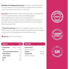 nature’s finest Nature's Finest Pink Latte Kollagen mit Hyaluronsäure und Ashwagandha Pulver 125 g