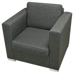 vidaXL Sessel Dunkelgrau Stoff