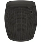 furnicato 4-in-1 Gartenbox 42,5 x 44 x 42,5 cm Schwarz