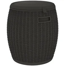 furnicato 4-in-1 Gartenbox 42,5 x 44 x 42,5 cm Schwarz