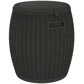furnicato 4-in-1 Gartenbox 42,5 x 44 x 42,5 cm Schwarz