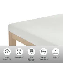 OTTO home Spannbettlaken Jersey 90 x 200 - 140 x 200 - 180 x 200 cm weiß 1 St.