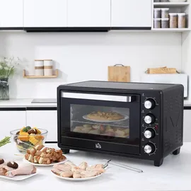 Homcom Mini Backofen 32L Schwarz