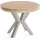 WFL GROUP Runder Ausziehtisch 100 x 76 x 100 cm Craft Eiche braun
