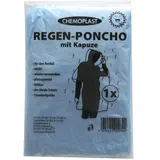 Regenponcho mit Kaputze Regen Poncho blau (9487) - Einheitsgröße