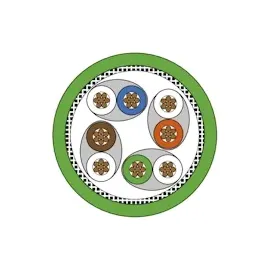 Metz CONNECT Verbindungsleitung M12 BU-M12 ST, 8-pol X-kodiert, gerade-gerade, 1 m