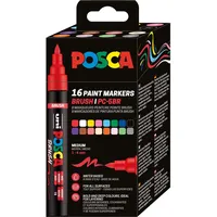 Posca Posca, Marker, Brush PC-5BR set, 16 pcs (401677)