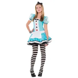 Süßes Alice Kostüm für Mädchen Deluxe - Kinder-14-16-Jahre
