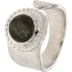 Luxxos, Ring, Ring mit 7 mm Labradorit 925 Silber, (54, 925 Silber)