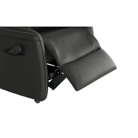 Hukla Fernsehsessel Manuel XL Leder 84 x 108 x 90 cm Schwarz elektrisch