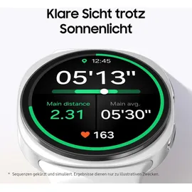 Samsung Galaxy Watch8 BT 44 mm Aluminiumgehäuse Graphite Sport Band Graphite M/L