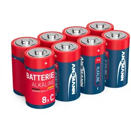 Ansmann Batterie Baby C (LR14) 8 Stück 1,5V - langlebig & auslaufsicher