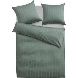 LeGer Home by Lena Gercke Bettwäsche »Leonore« 2 Stk., tlg. Mako-Satin, Streifen aus 100% Baumwolle, Größe ab 135x200 cm 78558740-0 grün 1 Stk.,