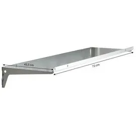 Biohort Regalböden 43,5 x 72 cm 2er Set Silber