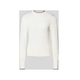 Zero Damen Pullover mit Stehkragen, Ecru, 38