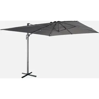 sweeek - Rechteckiger Ampelschirm 3x4 m - Grau - Grau