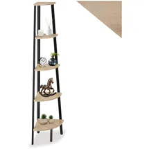 Tectake Eckregal 34 x 34 x 158,5 cm Braun