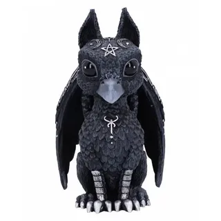 Horror-Shop Dekofigur Griffael Okkulte Greifvogel Figur als Gothic Dekor grau|schwarz|silberfarben