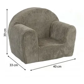FORTISLINE Kindersessel Mini 40 x 33 x 39 cm Cord braun