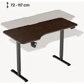 pro.tec Höhenverstellbarer Schreibtisch Stryn Walnussoptik
