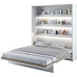 yourhouse24 Wandklappbett Bed Concept 180x200 Schrankbett Vertikal Wandbett Gästebett Weiß - Weiß
