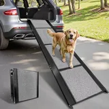 Gimars 180 cm Extra Lange Hunderampe, Tragbare & Faltbare Rampe für Hunde, rutschfeste Hunderampen für Autos, LKWs und SUVs, Hunderampe Auto Klappbar für große und mittelgroße Hunde bis zu 110 kg