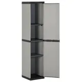vidaXL Garten-Lagerschrank 34 x 40 x 168 cm Grau-Schwarz