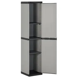 vidaXL Garten-Lagerschrank 34 x 40 x 168 cm Grau-Schwarz