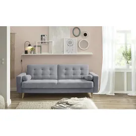 deinbett Schlafsofa mit Bettkasten Fjord ¦ grau ¦ Maße (cm): B: 226 H: 88 T: 90.0