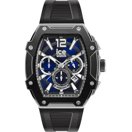 ICE-Watch ICE boliday Black Blue Silver Steel - Schwarze Herrenuhr mit Silikonarmband - 024364 (Large)