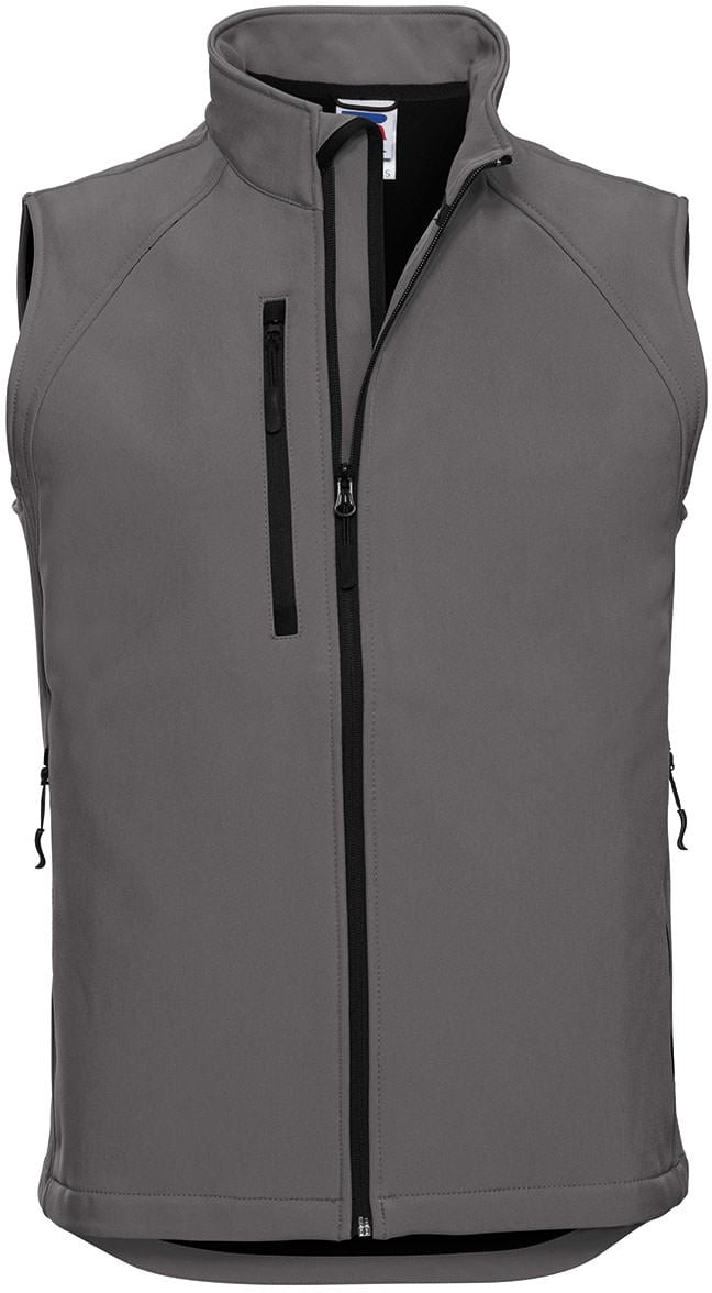 Russell Softshell Weste, titanium, L