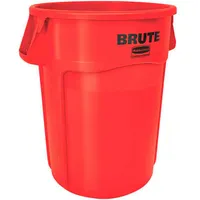 Rubbermaid PROREGAL Mülleimer, Rot Metall, Rund, 71.7x79.6x61.2 cm, Küchen,