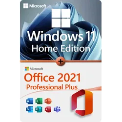Microsoft Windows 11 Home + Microsoft Office 2021 Professional Plus