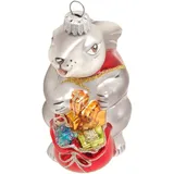 Krebs Glas Lauscha Weihnachtsornament Hase Paul 1-tlg. 10cm